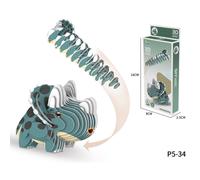 (Triceratops)Dinosaure Animal Modèle 3D Kit Artisanat Papier Bricolage Puzzle Enfant Jouet Éducatif