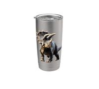 Triceratops Dinosaure J'aime les dinos Doux Triceratops Gobelet isotherme en acier inoxydable double paroi