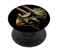 Triceratops Dinosaure J'aime Les Dinos Doux Triceratops PopSockets PopGrip Adhésif