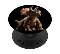 Triceratops Dinosaure J'aime Les Dinos Doux Triceratops PopSockets PopGrip Adhésif