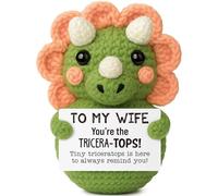 Tricératops drôle - Cadeau d'anniversaire de la part d'un mari, cadeau romantique pour elle « I Love You Wife », cadeau de Noël fait à la main en crochet pour meilleure épouse jamais, mini chose « I