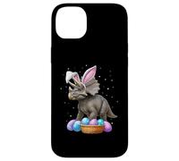 Triceratops Instrument de Dinosaure Œufs de Lapin Oreilles de Lapin Mignon Coque pour iPhone 14 Plus