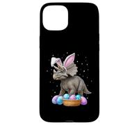 Triceratops Instrument de Dinosaure Œufs de Lapin Oreilles de Lapin Mignon Coque pour iPhone 15 Plus