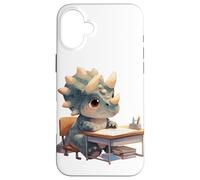 Tricératops Mignon étudiant Les Enseignants et Les élèves pour la rentrée Scolaire Coque pour iPhone 16 Plus