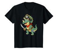 Tricératops Pirate Drôle Costume Dinosaure Halloween T-Shirt