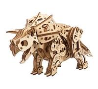 UGEARS Triceratops Dinosaure - Puzzle 3D Bois Mécanique à Construire 1:32 - Maquette Dinosaure Réaliste en Bois - Casse-Tête Créatif et Cadeau Original pour Adulte