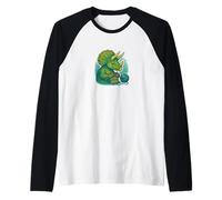 Triceratops Triceratops Dinosaure avec Fil Amusant préhistorique Manche Raglan