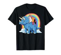 Triceratops Unicorn Cat Rainbow Galaxy T-Shirt