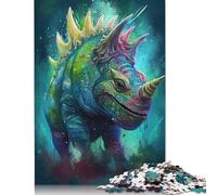 Triceratops Unrealism Puzzle 1000 Pièces Educa Jouet en Bois Jeu D'Intelligence Décoration Intérieure Jeu Éducatif Challenge Toy Adultes & Enfants des 14 Ans 1000pcs (75x50cm)