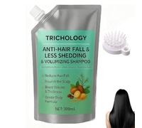 Trichology Shampooing anti-chute et volumisant, Shampooing anti-frisottis Trichology, Shampooings pour le contrôle du sébum et la nutrition du cuir chevelu, Soins capillaires biologiques (1pcs)