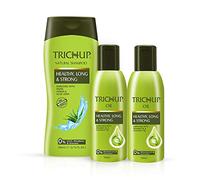 Trichup - Kit de 3 soins des cheveux longs ou pour la pousse des cheveux avec huile Healthy Long & Strong Oil (200 ml x 2) et shampooing Healthy Long & Strong Shampoo (200 ml)
