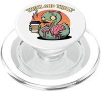 Trick and Treat Zombie Cruise Duck Halloween Coffee Or Brain PopSockets PopGrip pour MagSafe