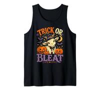 Trick Or Bleat Chapeau de sorcière Amusant Chèvre Halloween Citrouilles Débardeur
