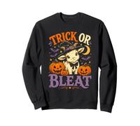 Trick Or Bleat Chapeau de sorcière Amusant Chèvre Halloween Citrouilles Sweatshirt