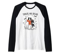 Trick Or Read : Lecture Amusante de Livres pour Enseignants d'halloween Manche Raglan
