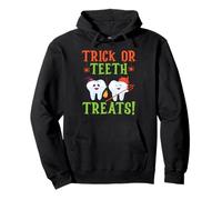 Trick Or Teeth Treats Dentisterie Dentaire Halloween Sweat à Capuche