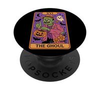 Trick Or Treat avec la 16e Carte de Tarot The Ghoul PopSockets PopGrip Adhésif
