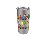 Trick or Treating ASL Hands en langage des signes américain pour Halloween Gobelet isotherme en acier inoxydable double paroi