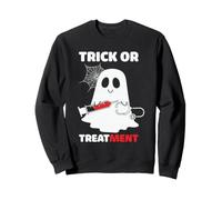 Trick Or Treatment Ghost Nurse Funny Halloween Costume Sweatshirt