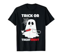 Trick Or Treatment Ghost Nurse Funny Halloween Costume T-Shirt