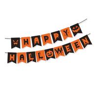 Trick or Treats Bannières d'Halloween en forme de citrouille Décorations de fête pour extérieur et intérieur à suspendre Toile de fond et guirlande Décorations d'Halloween