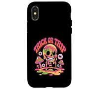 Trick Or Trip T-Shirt - Psychedelic Skull Groovy Halloween Coque pour iPhone X/XS