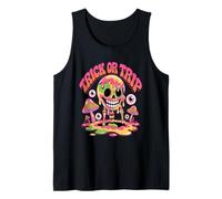 Trick Or Trip T-Shirt - Psychedelic Skull Groovy Halloween Débardeur