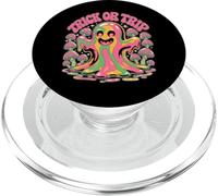 Trick Or Trip T-Shirt - Psychedelic Skull Groovy Halloween PopSockets PopGrip pour MagSafe