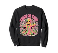 Trick Or Trip T-Shirt - Psychedelic Skull Groovy Halloween Sweatshirt