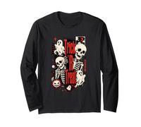 Trick R Treat Squelettes Fantômes Halloween Spooky Manche Longue