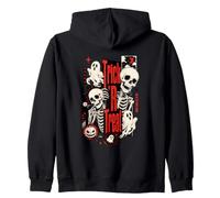 Trick R Treat Squelettes Fantômes Halloween Spooky Sweat à Capuche