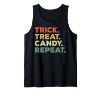 Trick Treat Candy Repeat Funny Halloween Priorités Débardeur