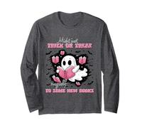 Trick Treat Myself to Books Chemise Humoristique pour la Lecture de fantômes Manche Longue