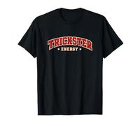 Trickster Energy Vintage Varsity Texte Design T-Shirt