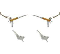 Trickstuff Set de Freins à Disque av+arr Maxima avec Conduite Acierflex gris Satz (VR + HR)