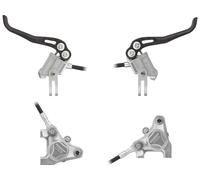 Trickstuff Set de freins à disque Piccola Carbon avant + arrière Flatmount gris