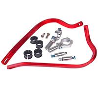 Triclick Protèges mains 7/8 22mm Moto Universel Handguards Protecteur Rouge