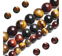 Tricolor Tricolor Tiger Eye Beads Grade AAA Gemstone rond Perles en vrac 8 mm 100pcs Options de lot en vrac Semi Perles de pierre semi-precieuses
