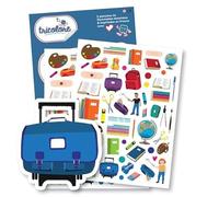 Tricolore Gommettes - Ecole - Crayons - Cahier - Cartable - Rentrée des classes -110 pièces