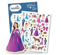 Tricolore - Gommettes Princesses - 128 pièces - Multicolor - Stickers pour Murs, Verre, Bois