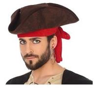 Atosa Chapeau pirate Tricorne Marron Adulte 33 cm Taille unique