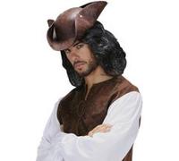 W WIDMANN MILANO Party Fashion – Chapeau pirate 1417P, tricorne marron aspect similicuir