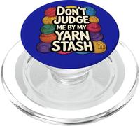 Tricot Amusant Don't Judge ME by My Yarn STASH PopSockets PopGrip pour MagSafe