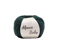 Tricot Cafè - Alpaca Baby - Pelote filée Baby Alpaca Superfine respirante, hydrofuge, résistante et élastique pour fers/crochet : 4.00/4.50 25 gr - Vert 5