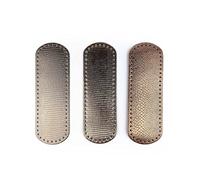 Tricot Cafè - Fond de Sac au Crochet en Cuir et Faux Cuir Idéal pour créer Un Sac au Crochet Fait Main avec Un Ruban au Crochet 30x10cm Python Laminé 3pcs