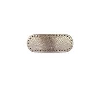 Tricot Cafè - Fond de sac au crochet en cuir et faux cuir Idéal pour créer un sac au crochet fait main avec du ruban de crochet - Taille : 21x8 Or rose peau de serpent 1pc