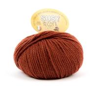 Tricot Café - Susy - Pelotes de laine mélangées à de l'acrylique fil doux durable et facile à travailler pour aiguille/crochet : 5.00/5.50 50 g Brûlé
