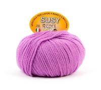 Tricot Café - Susy - Pelotes de laine mélangées à de l'acrylique fil doux durable et facile à travailler pour aiguille/crochet : 5.00/5.50 50 g Cyclamen