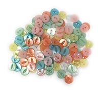 Tricot Créations Assortiment de 100 Boutons à Coudre Oeil de Poisson 5 Couleurs 11mm Boutons Mercerie Couture Lot A1