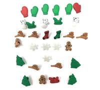 Tricot Créations Boutons Dress It Up : Collection Noël - Christmas Miniatures - Mini Formes de Noël pour Décoration Mercerie Couture Album et Scrapbooking